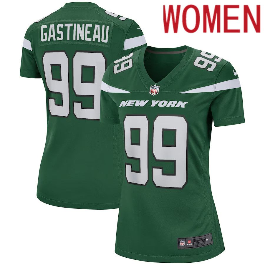Women New York Jets 99 Mark Gastineau Nike Gotham Green Game Retired Player NFL Jersey